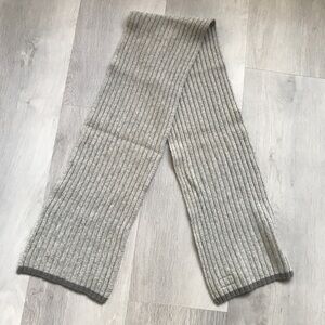 COACH WOOL GRAY RIBBED SCARF TIPPI KNIT NECK WARMER